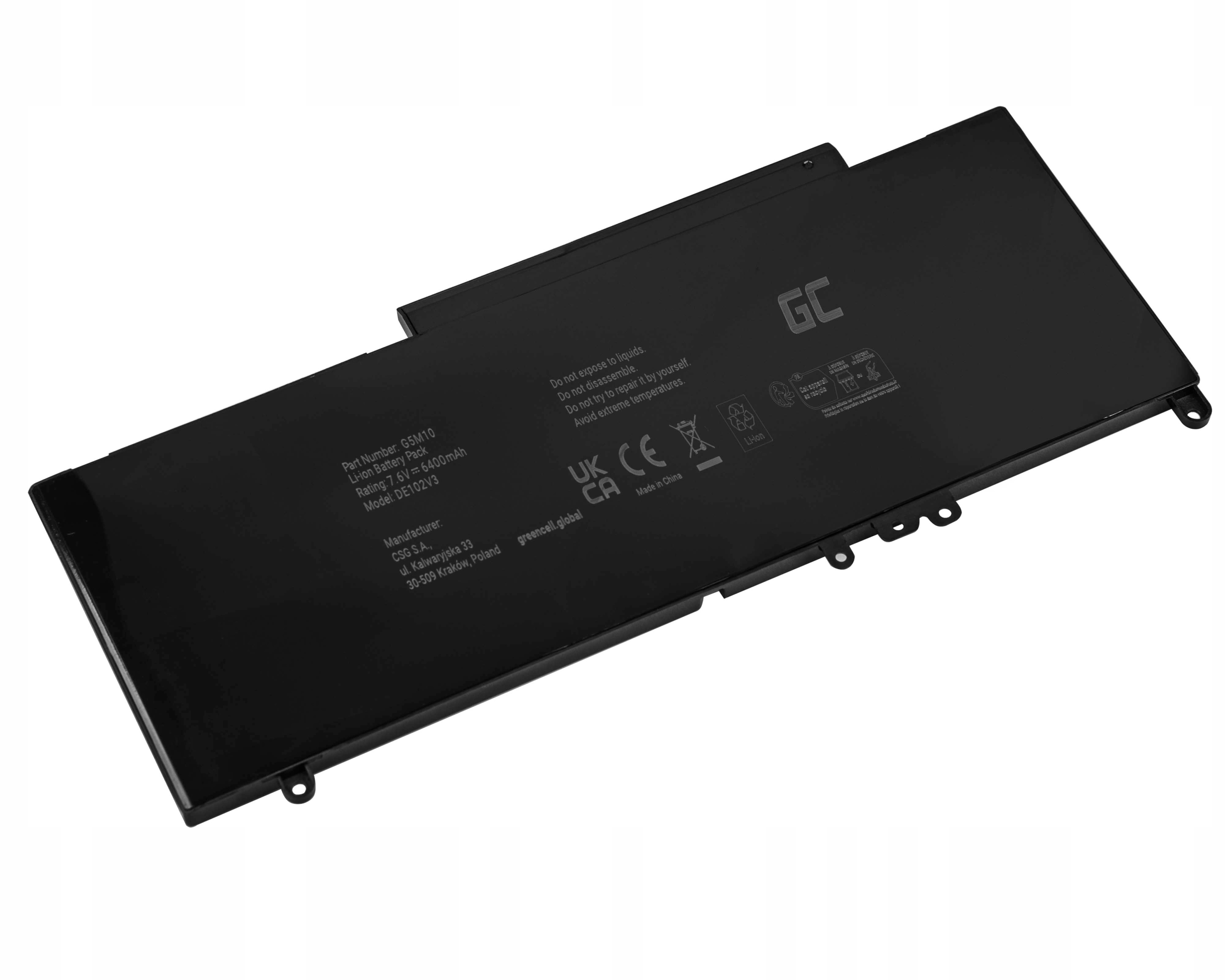 Wysoka pojemność 6200mAh dla długotrwałej pracy