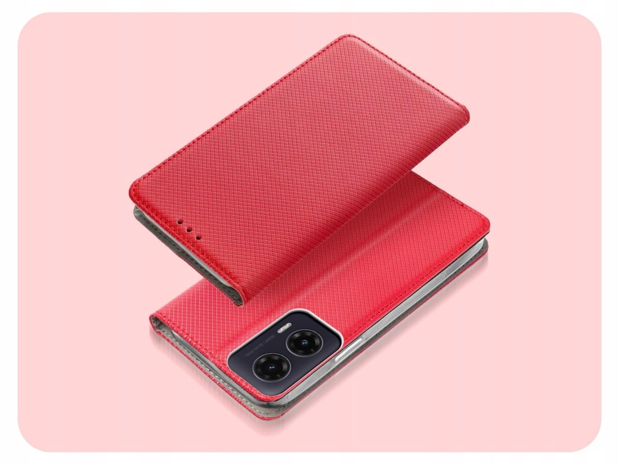 Etui z klapką do Motorola Moto G35 5G – Elegancka ochrona w kolorze czerwonym