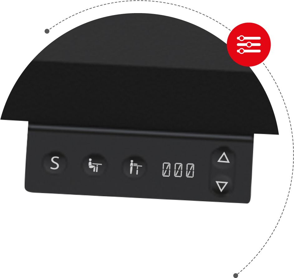 Panel sterowania biurkiem w Huzaro Hero 9.0