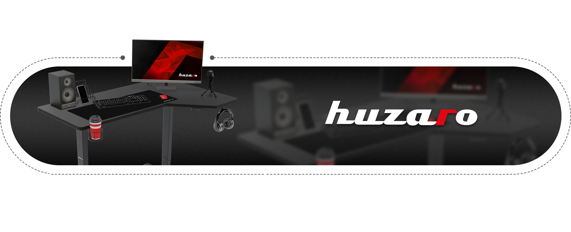 Banner biurka elektrycznego Huzaro Hero 9.0