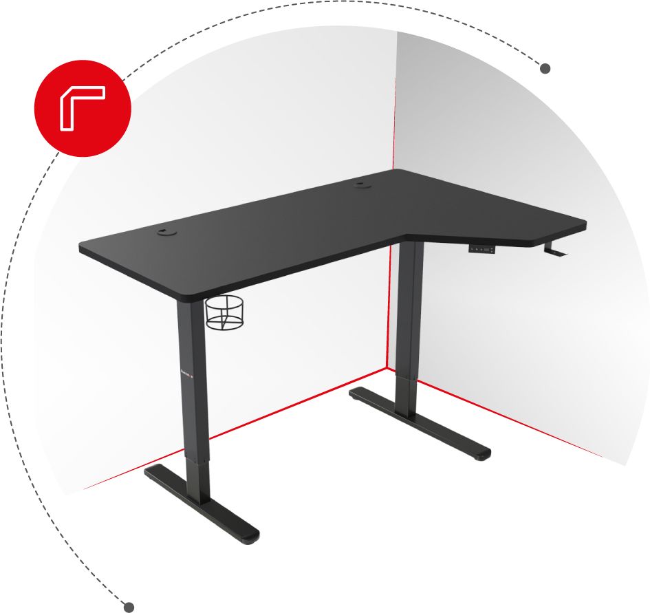 Biurko elektryczne Huzaro Hero 9.0 w narożniku