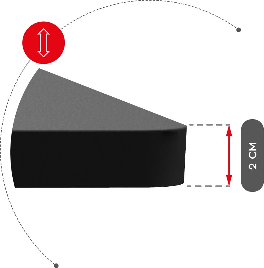 Grubość blatu biurka elektrycznego Huzaro Hero 9.0