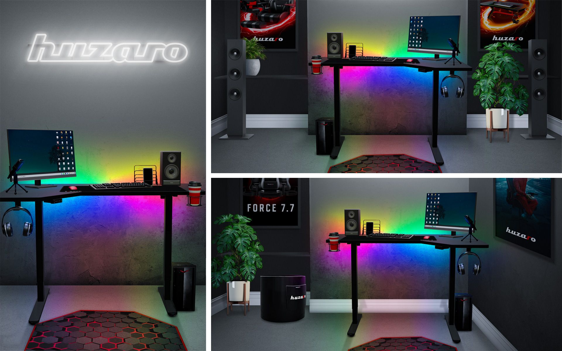 Biurko gamingowe elektryczne Huzaro Hero 9.0