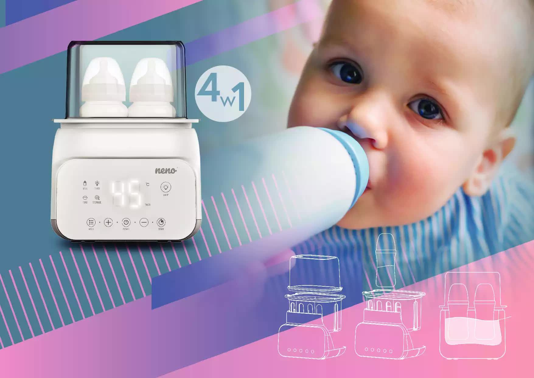 bottle fed baby and sterilizer 4 in 1