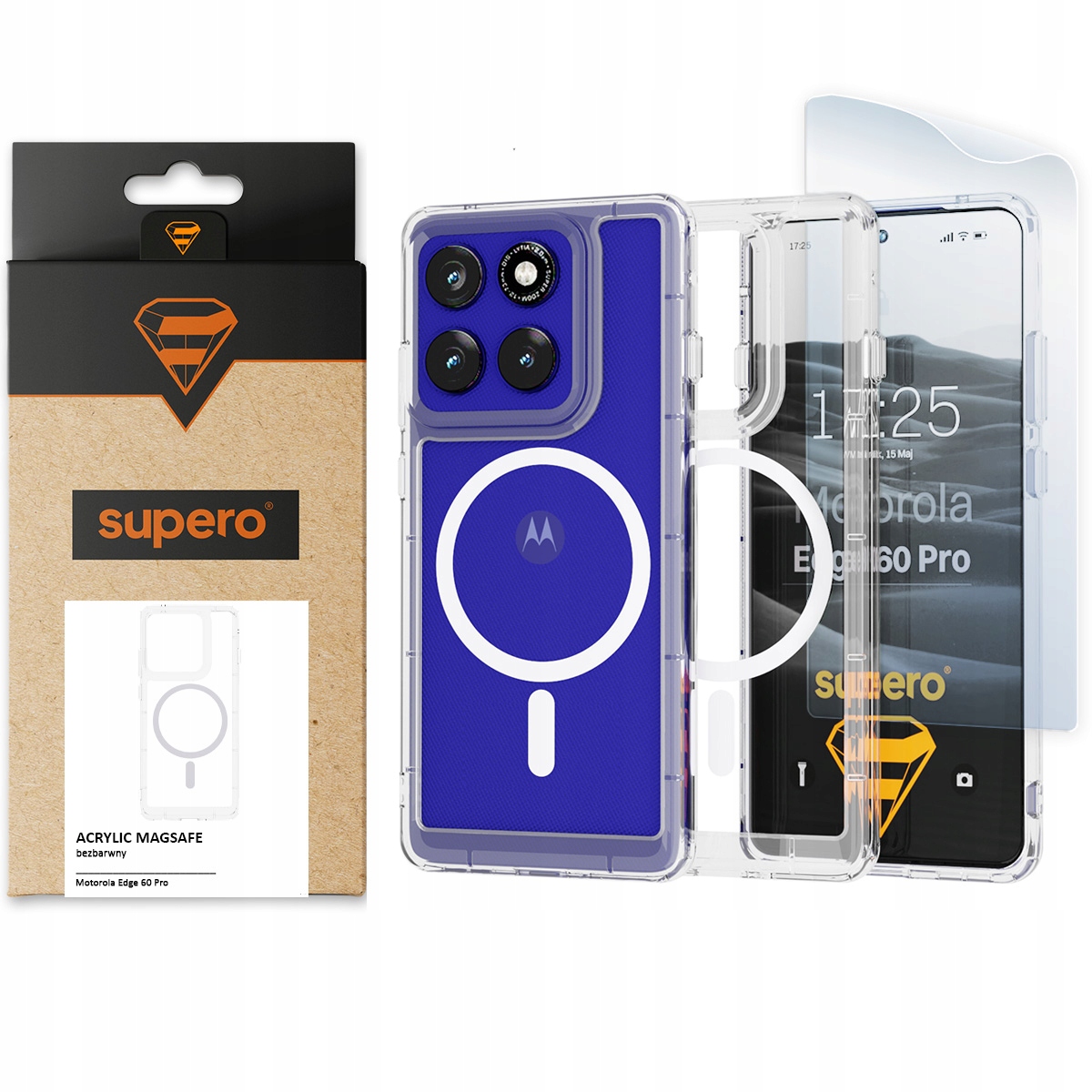 Etui Supero Acrylic MagSafe do Motorola Moto Edge 60 Pro – Ochrona i styl w jednym