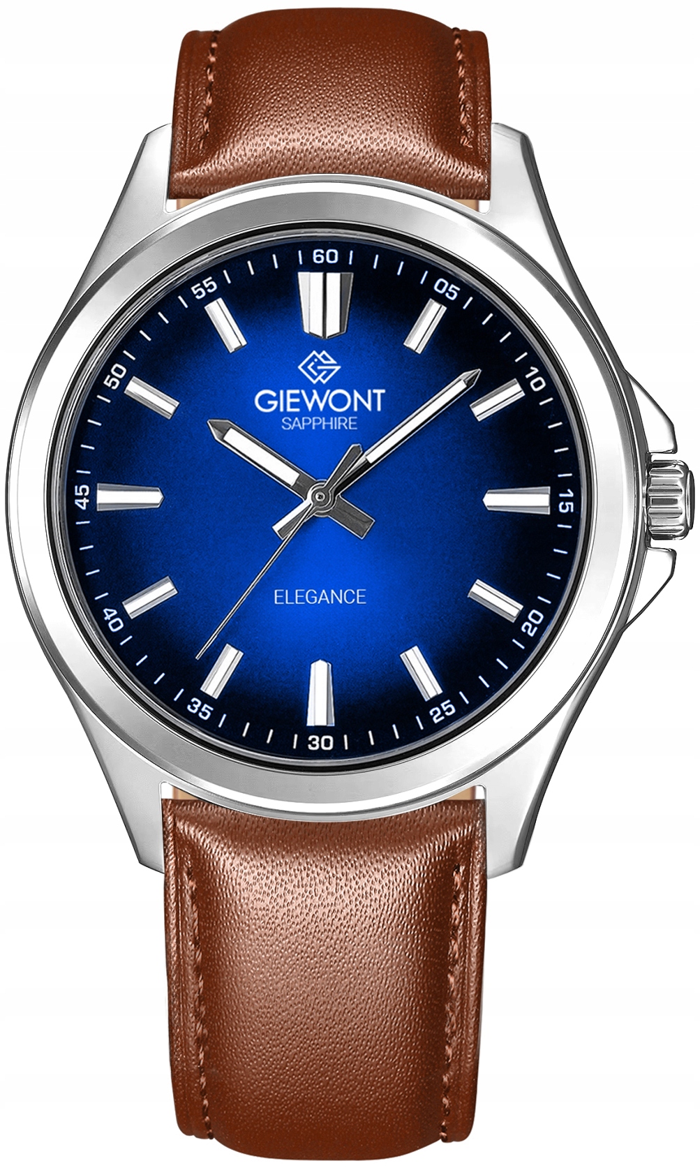 Zegarek Męski Giewont Elegance Sapphire Brązowo Niebieski GW5160-A4 – Elegancja na każdą okazję
