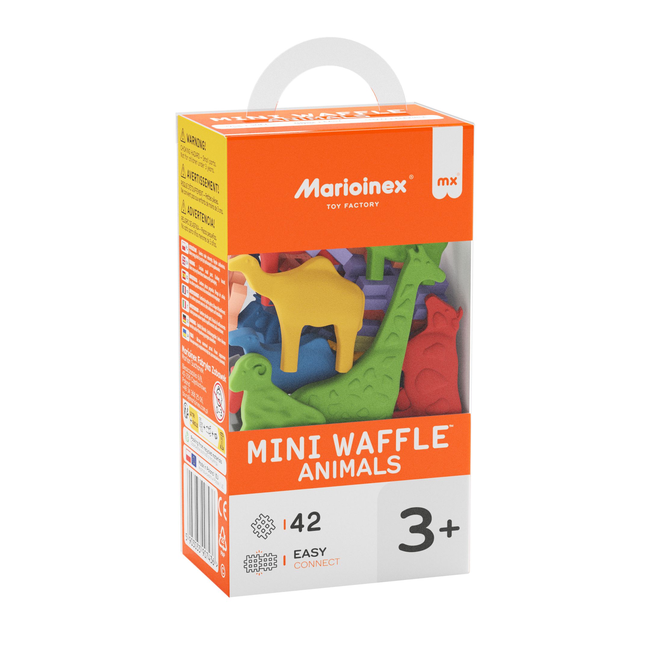 Klocki Wafle Mini Zwierzęta 42el – Kreatywna zabawa dla najmłodszych