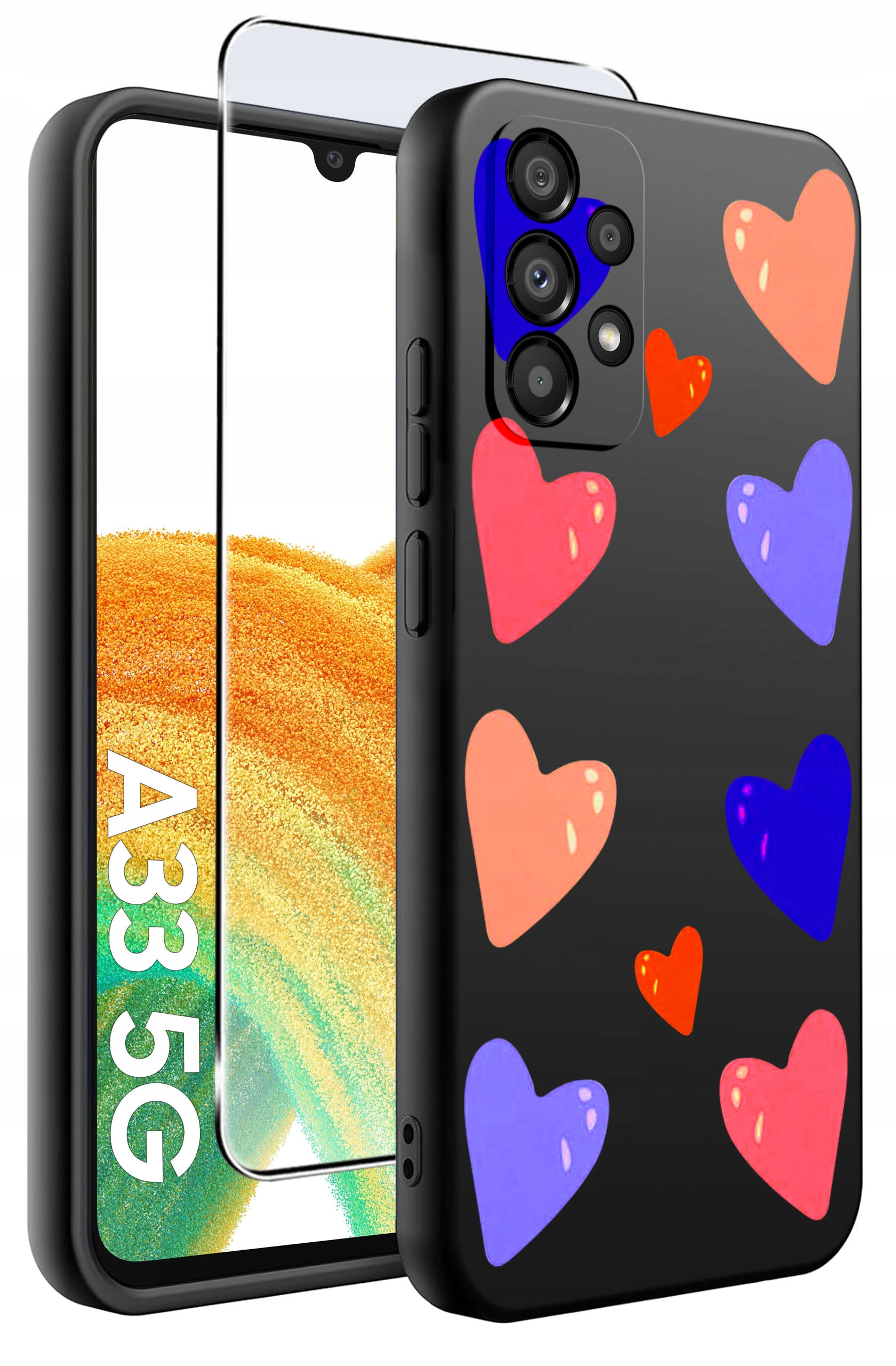 Zestaw zawiera etui, szkło hartowane i akcesoria do czyszczenia