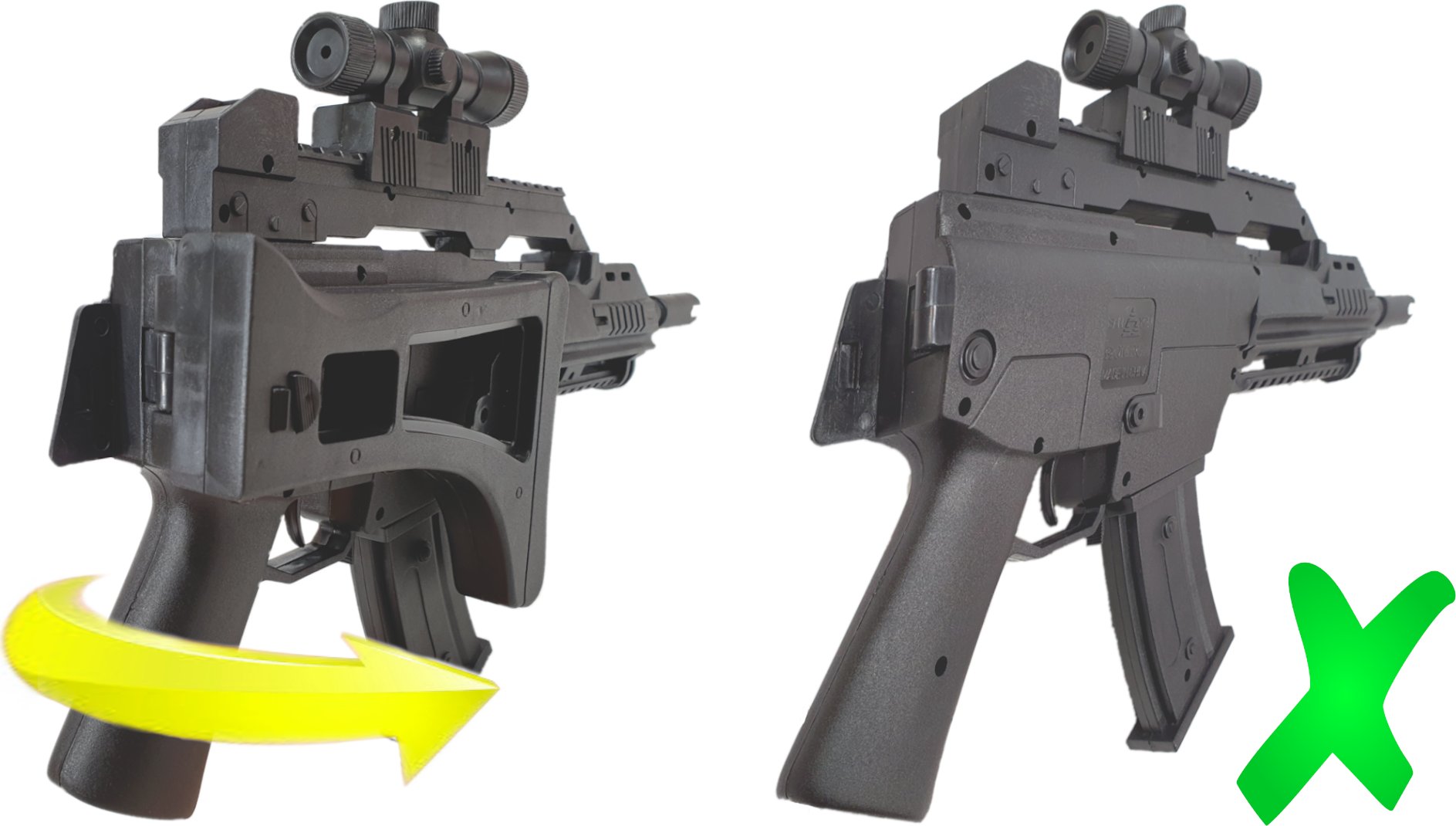 Karabin Na Kulki z Laserem i Składaną Kolbą HK G36c TOMDORIX