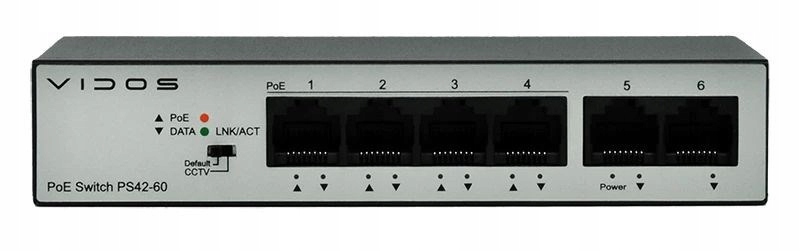 Switch PoE 4 portowy VIDOS ONE PS 42/60 – Idealne rozwiązanie dla Twojej sieci