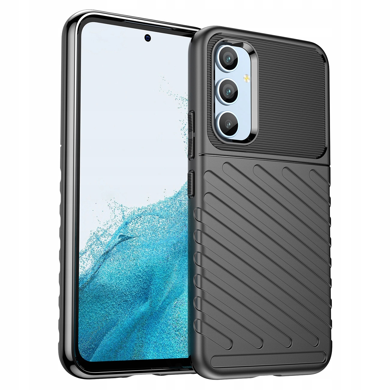 Tylny pokrowiec Samsung GALAXY A34 5G THUNDER CASE FOR Black – Ochrona i styl w jednym