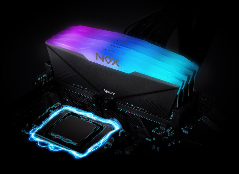 Apacer NOX RGB, DDR4, 8 GB, 3200MHz, CL16 (AH4U08G32C28YNBAA-1