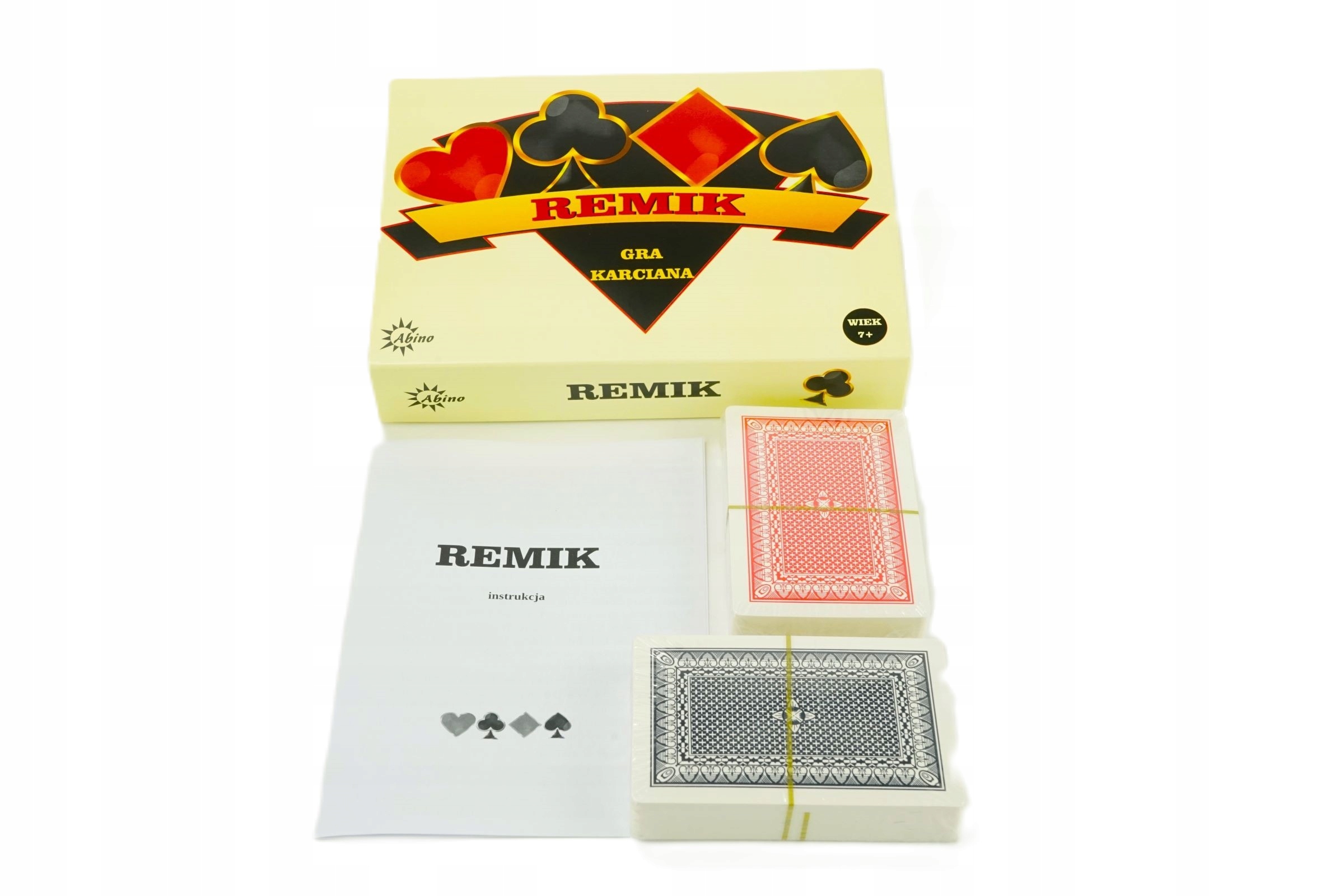 Zawartość opakowania – talie kart i instrukcja