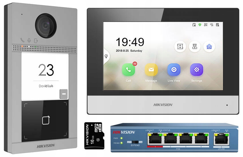 Zestaw wideodomofonowy Hikvision DS-KIS604-S – Nowoczesne rozwiązanie dla Twojego domu