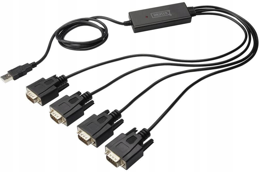 Adapter USB-A do RS-232 1.5 m Czarny (DA70159) – Łatwe połączenie urządzeń szeregowych