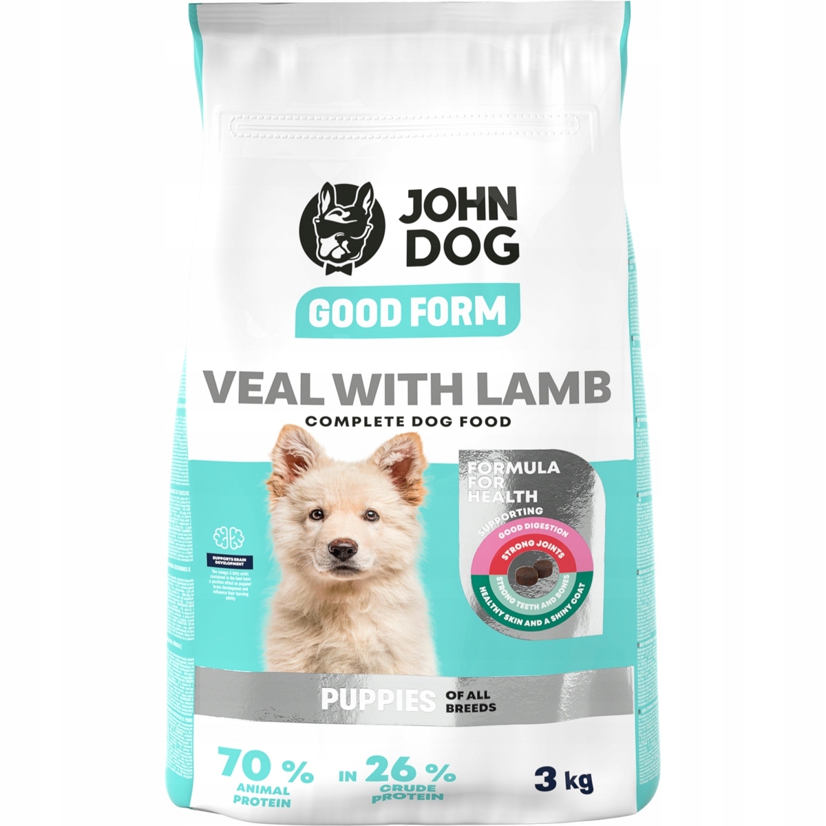 GOOD FORM Puppy cielęcina z jagnięciną 3 kg – Pełnoporcjowa karma dla szczeniąt