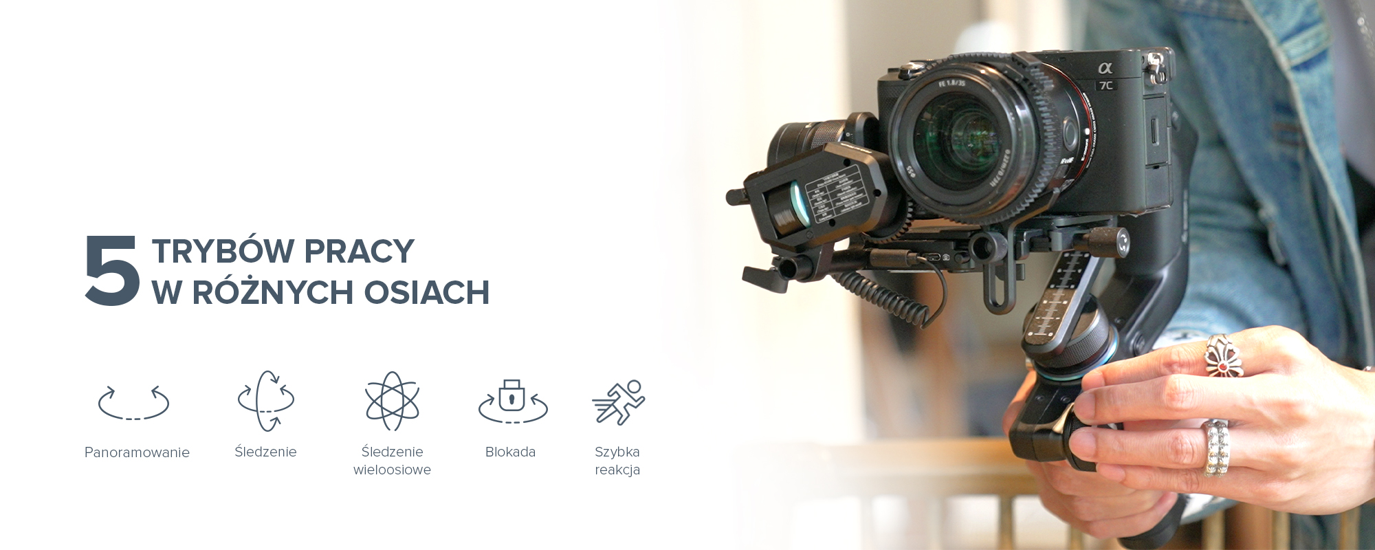 Gimbal ręczny FeiyuTech Scorp F1 mini do smartfonów, kamer sportowych i aparatów bezlusterkowych