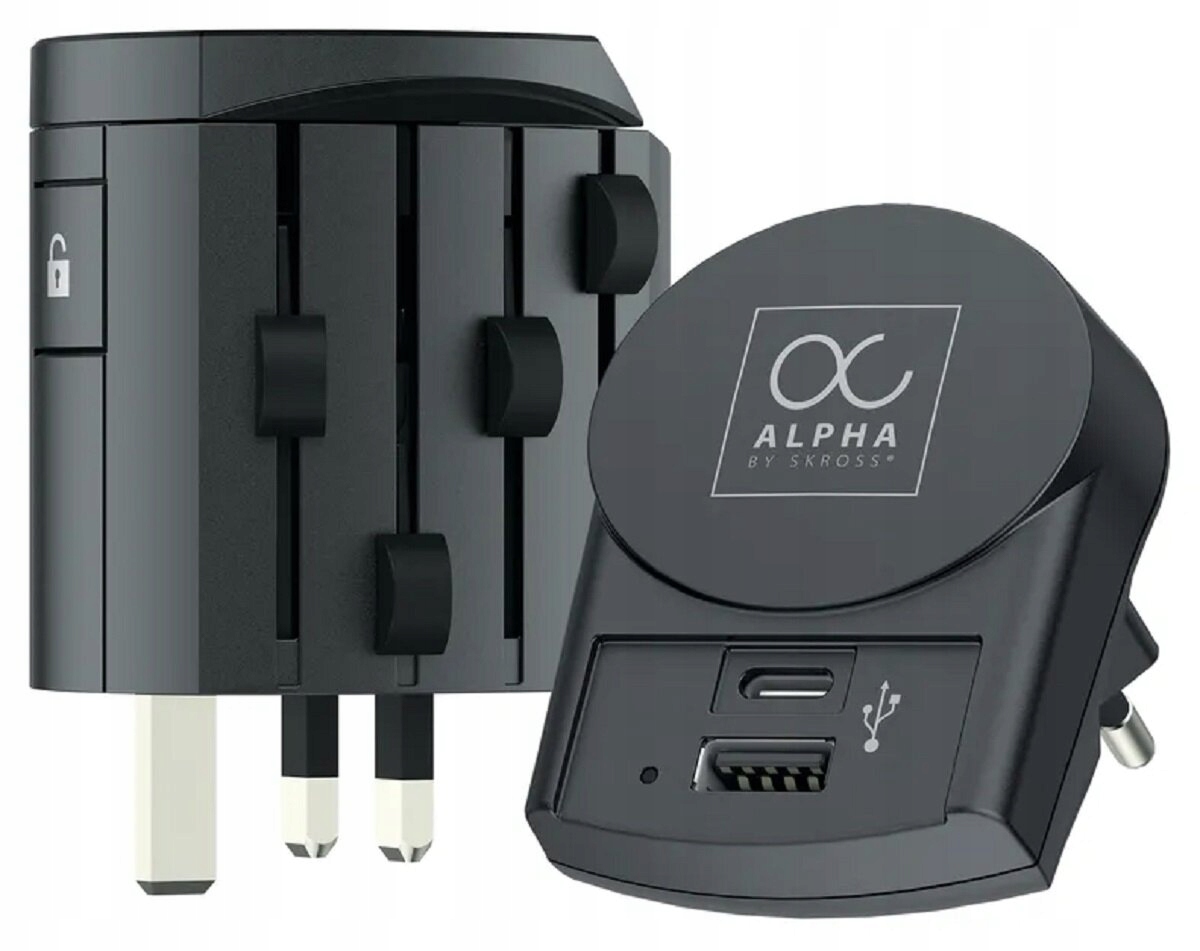 Adapter podróżny SKROSS Alpha z europejską ładowarką USB – Idealny towarzysz podróży