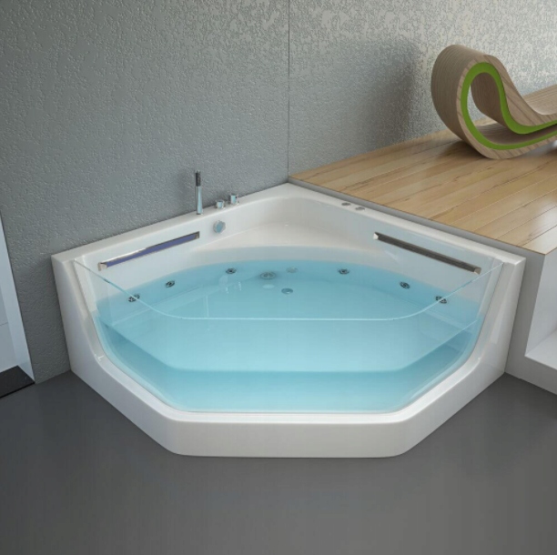Dwuosobowa wanna narożna z hydromasażem 150x150x55