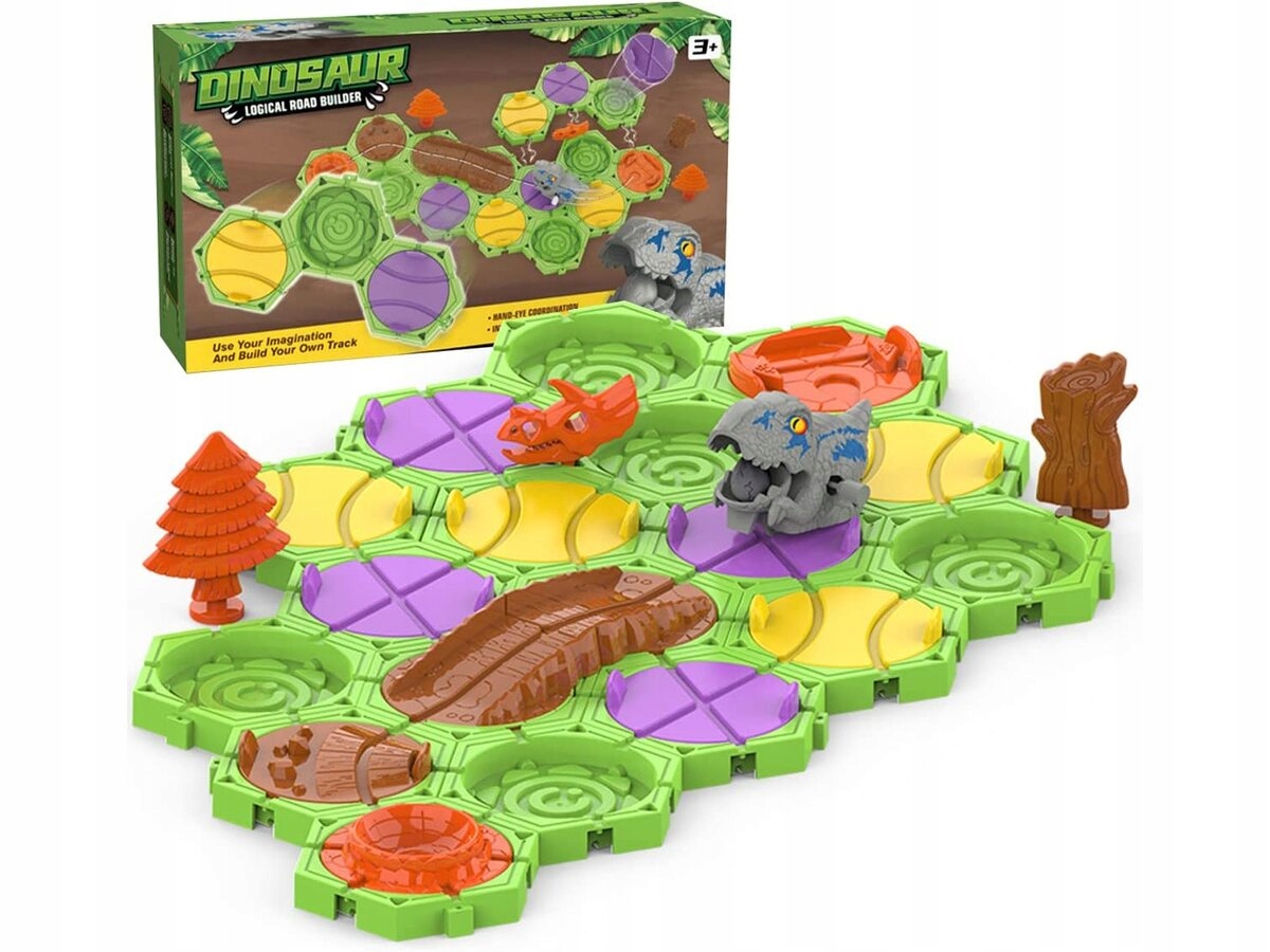 Gra Logiczna, Zbuduj Tor Dla Dinozaura – Kreatywna zabawa dla dzieci
