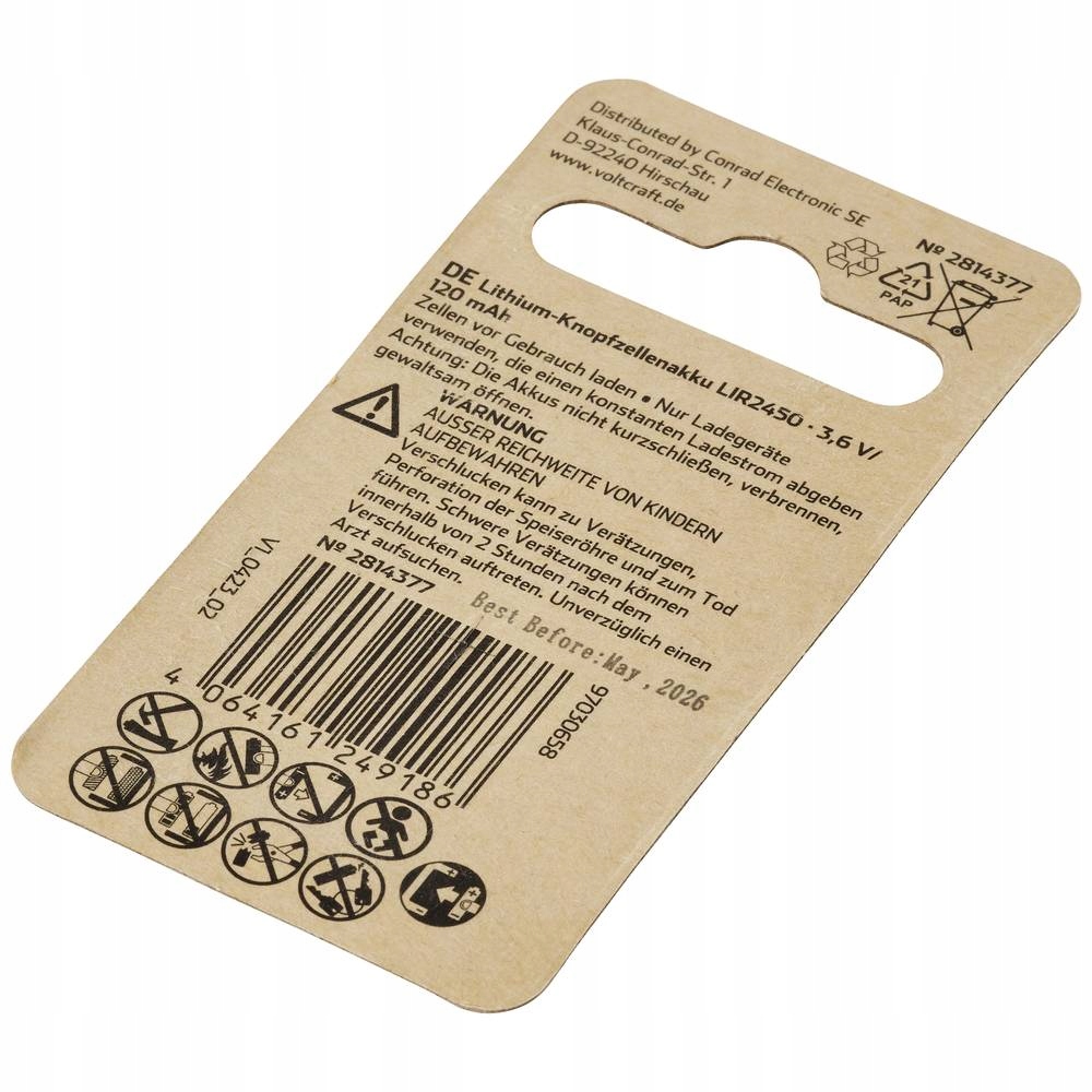 Wymiary i specyfikacja akumulatora LIR2450 – Kompaktowy rozmiar i moc