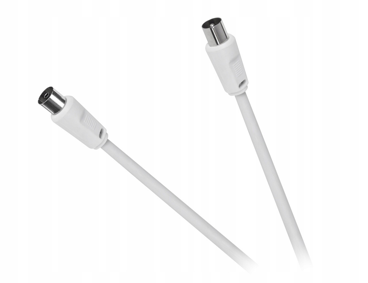 Kabel antenowy 5m biały (LEC-KPO2735F-5) – Idealne połączenie dla Twojego telewizora