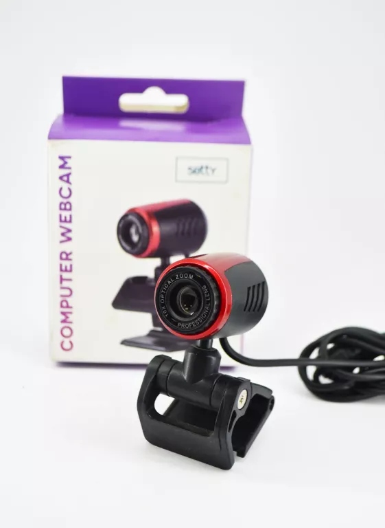 Kamera internetowa Setty czarno-czerwona – Idealne rozwiązanie do wideorozmów
