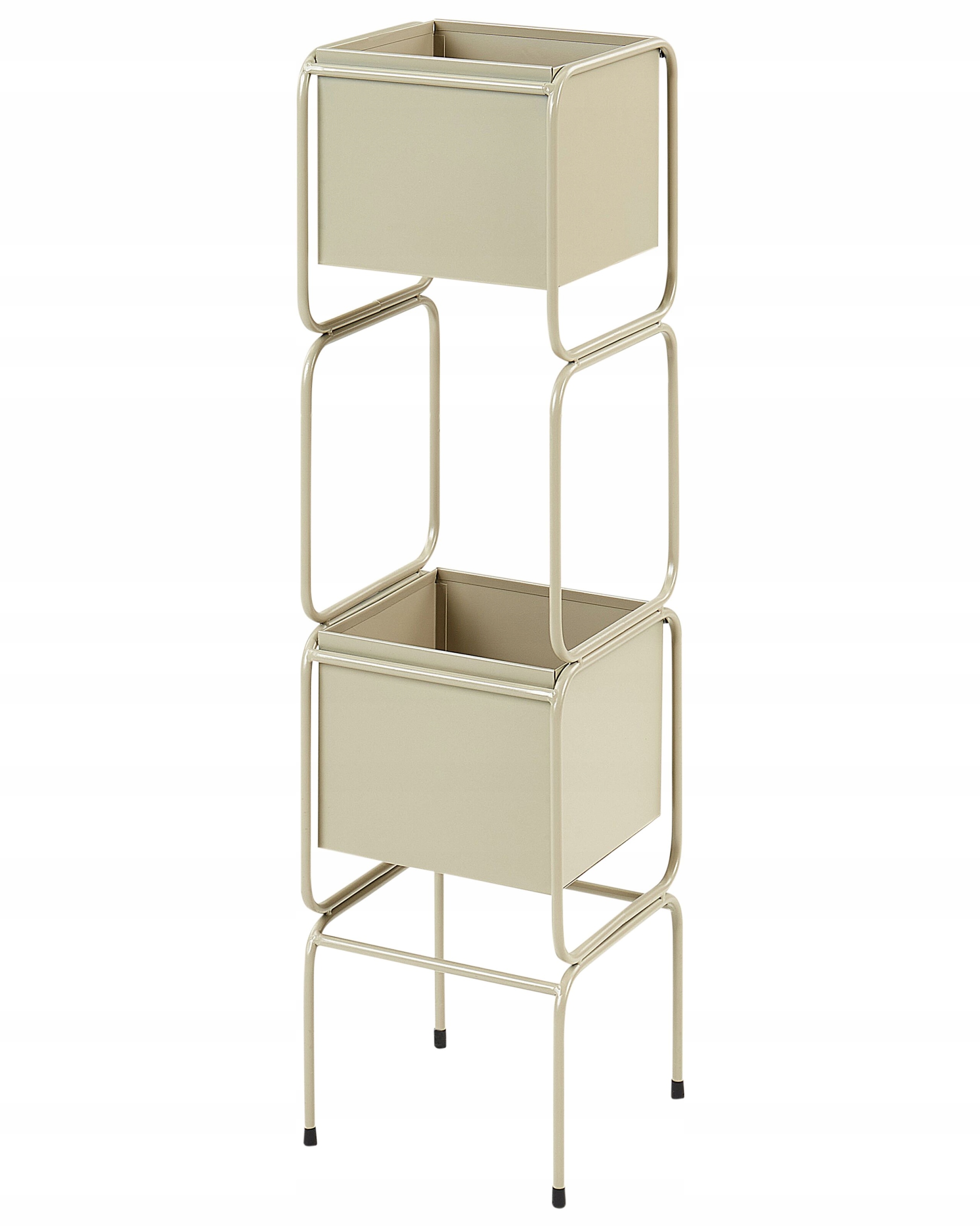 Stojak na kwiaty COTINUS Metal 20 cm Beżowy Lumarko – Elegancja w Twoim wnętrzu