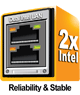 Built in Dual Intel Server-class Gigabit LAN