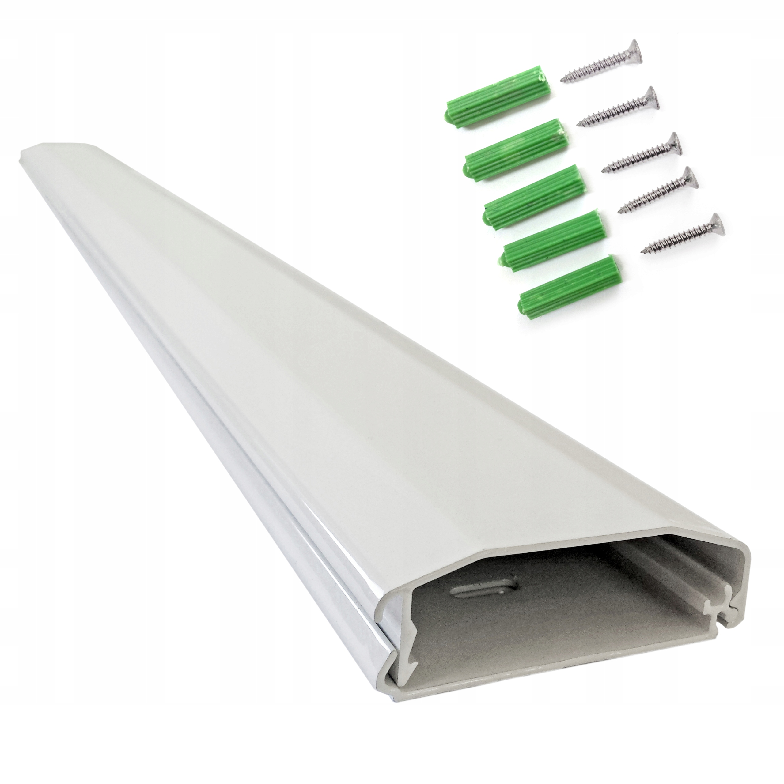 Wymiary maskownicy: długość 110 cm, szerokość 6 cm, głębokość 2 cm