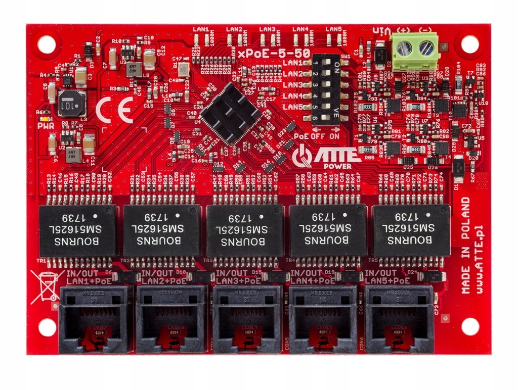 Switch 5-portowy PoE ATTE xPoE-5-50-OF – Wydajność i niezawodność w sieci