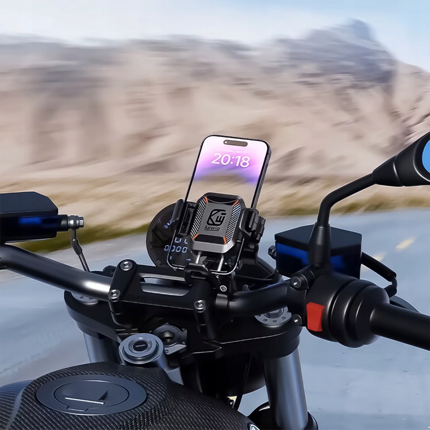 Uchwyt Motocyklowy Rowerowy na kierownicę KEWIG M33-C1 – Bezpieczne mocowanie telefonu