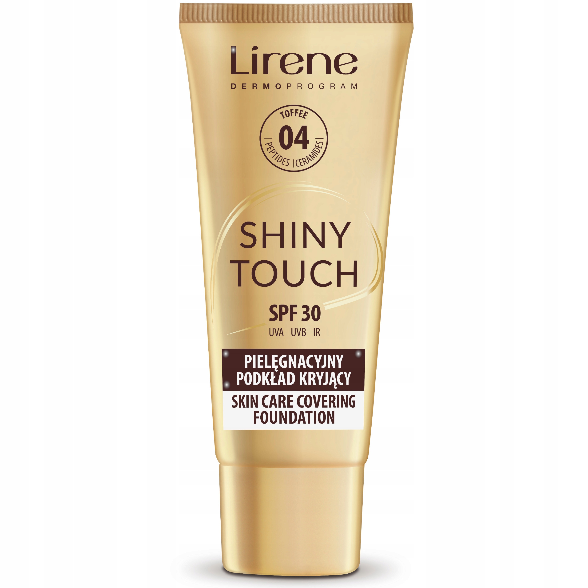 LIRENE Shiny Touch Pielęgnacyjny Podkład Kryjący 04 Toffee – Idealne połączenie pielęgnacji i makijażu