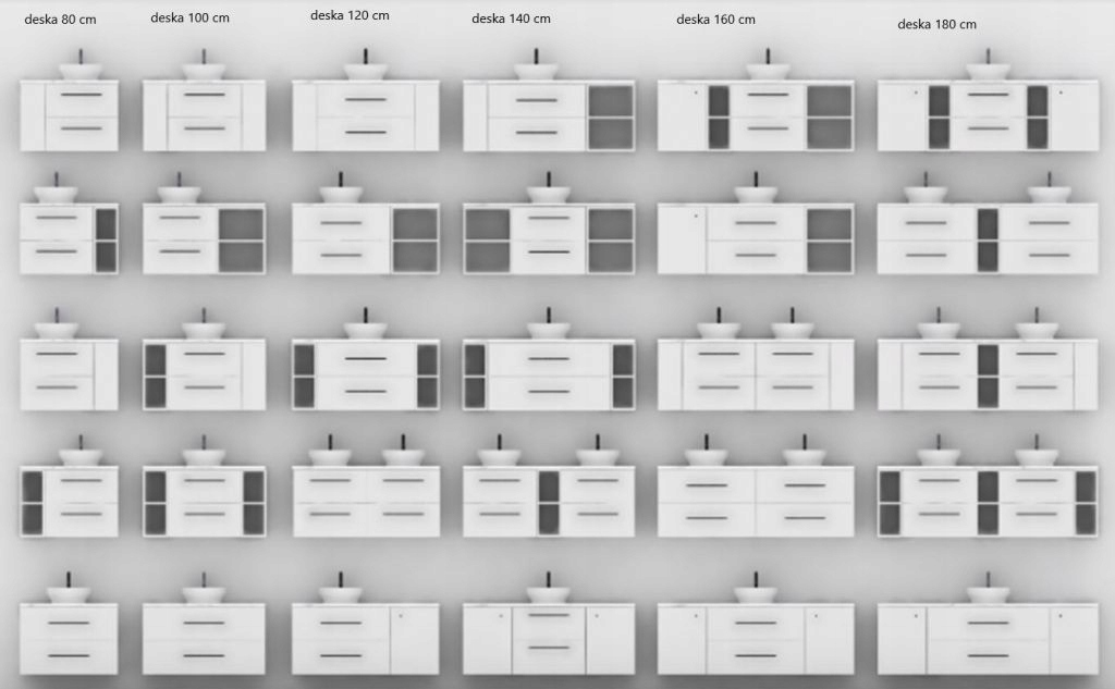 Typ produktu – Szafki podumywalkowe w kolekcji Larga