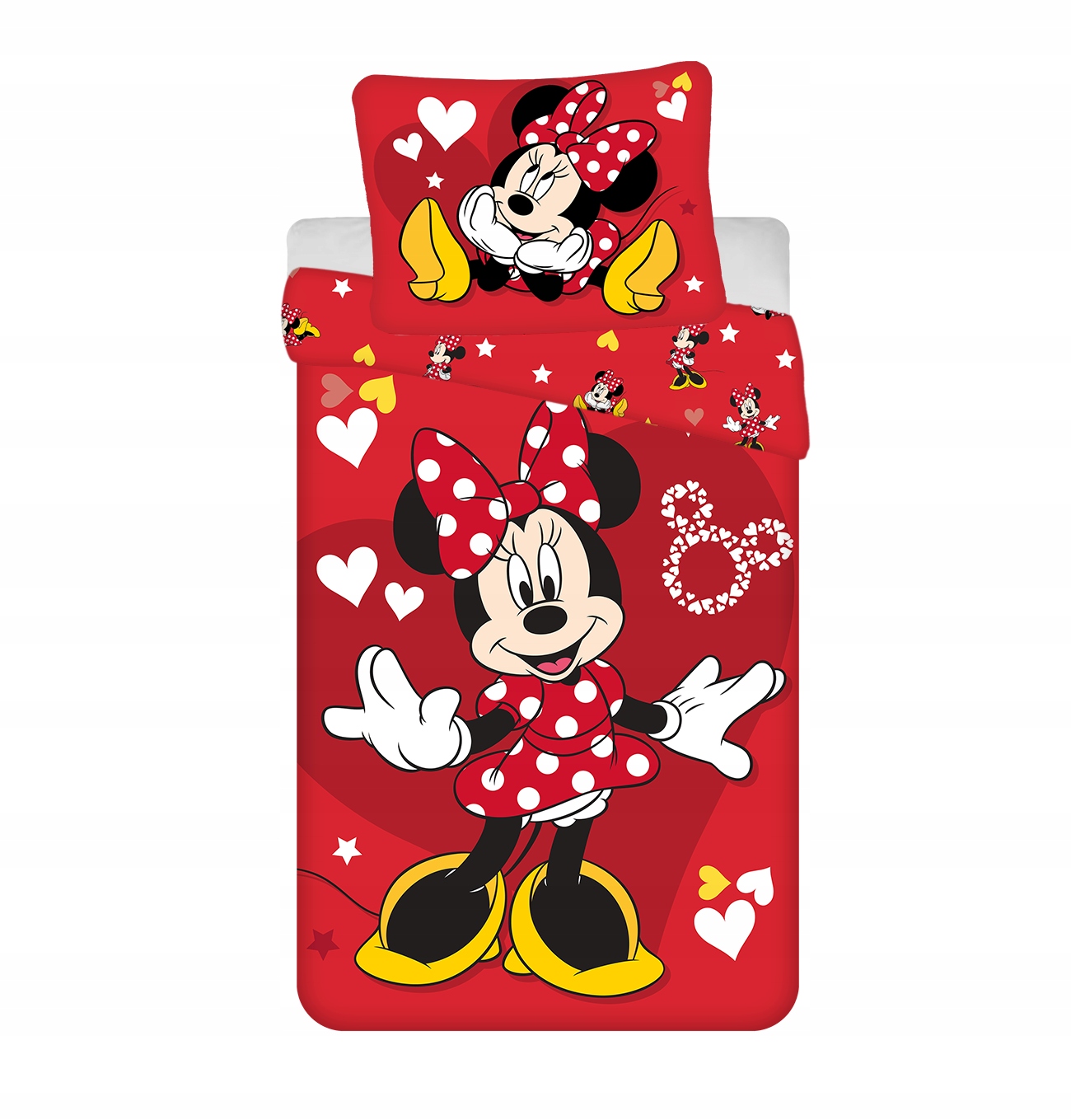 Patalynės komplektas Minnie Red Heart – Kolorowy sen na każdą noc