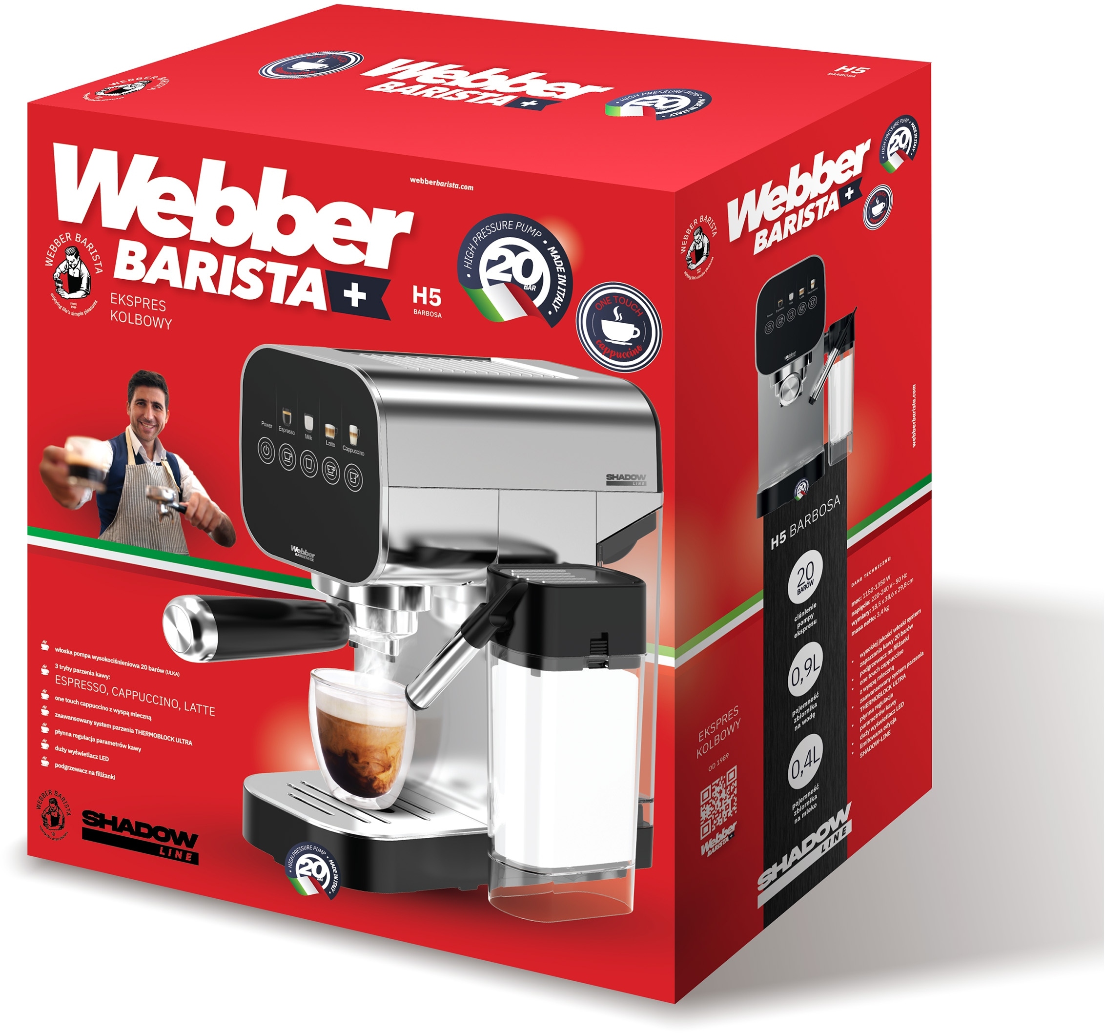 Zaparzaj różnorodne napoje – Espresso, Cappuccino, Americano i więcej