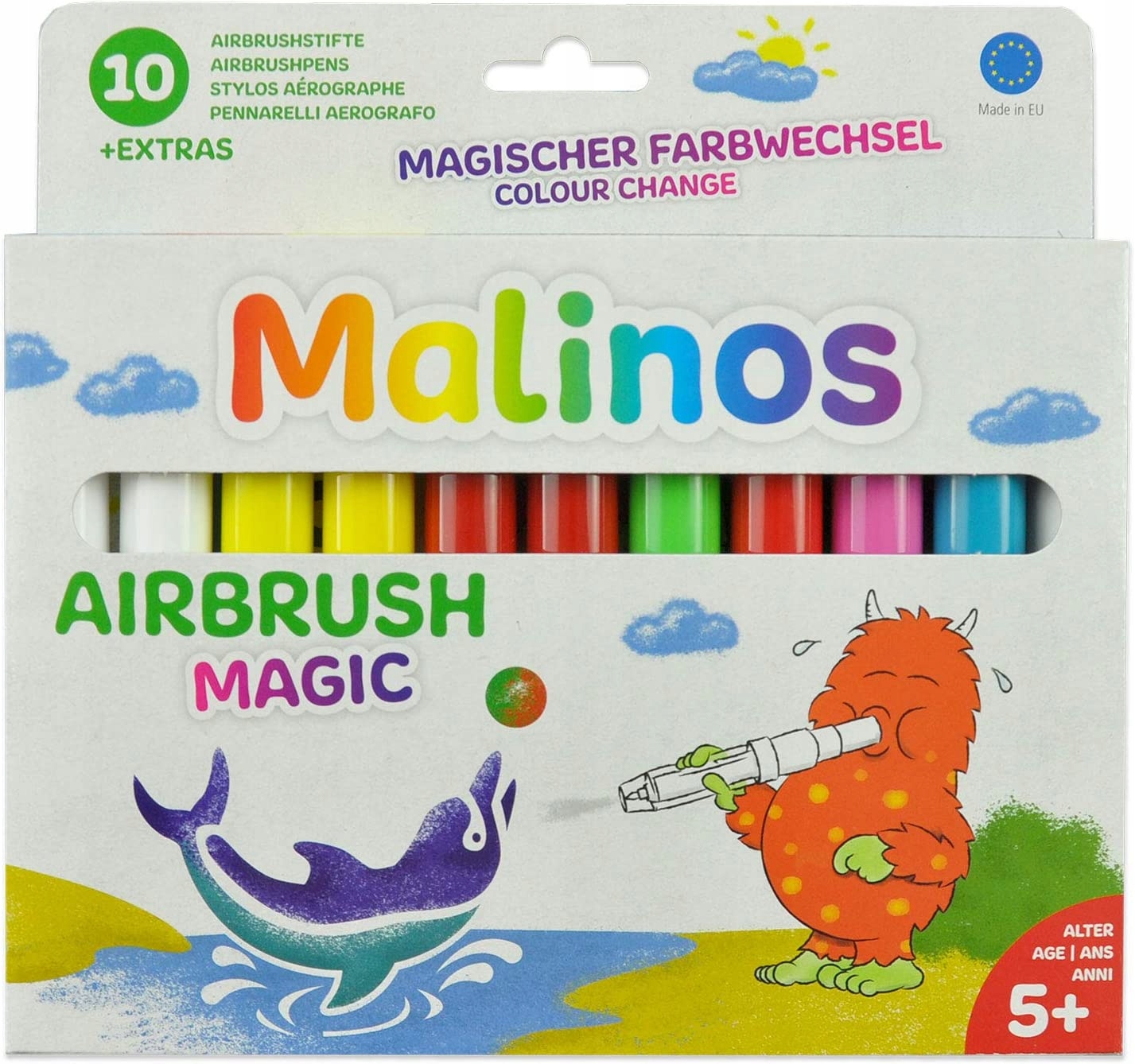 Amewi Airbrush Magic 10er inkl. 4 Schablonen – Kreatywna zabawa dla dzieci