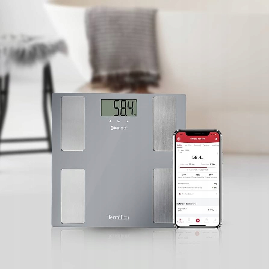 TERRAILLON 14874 Smart Connect - Nowoczesna waga osobowa z Bluetooth