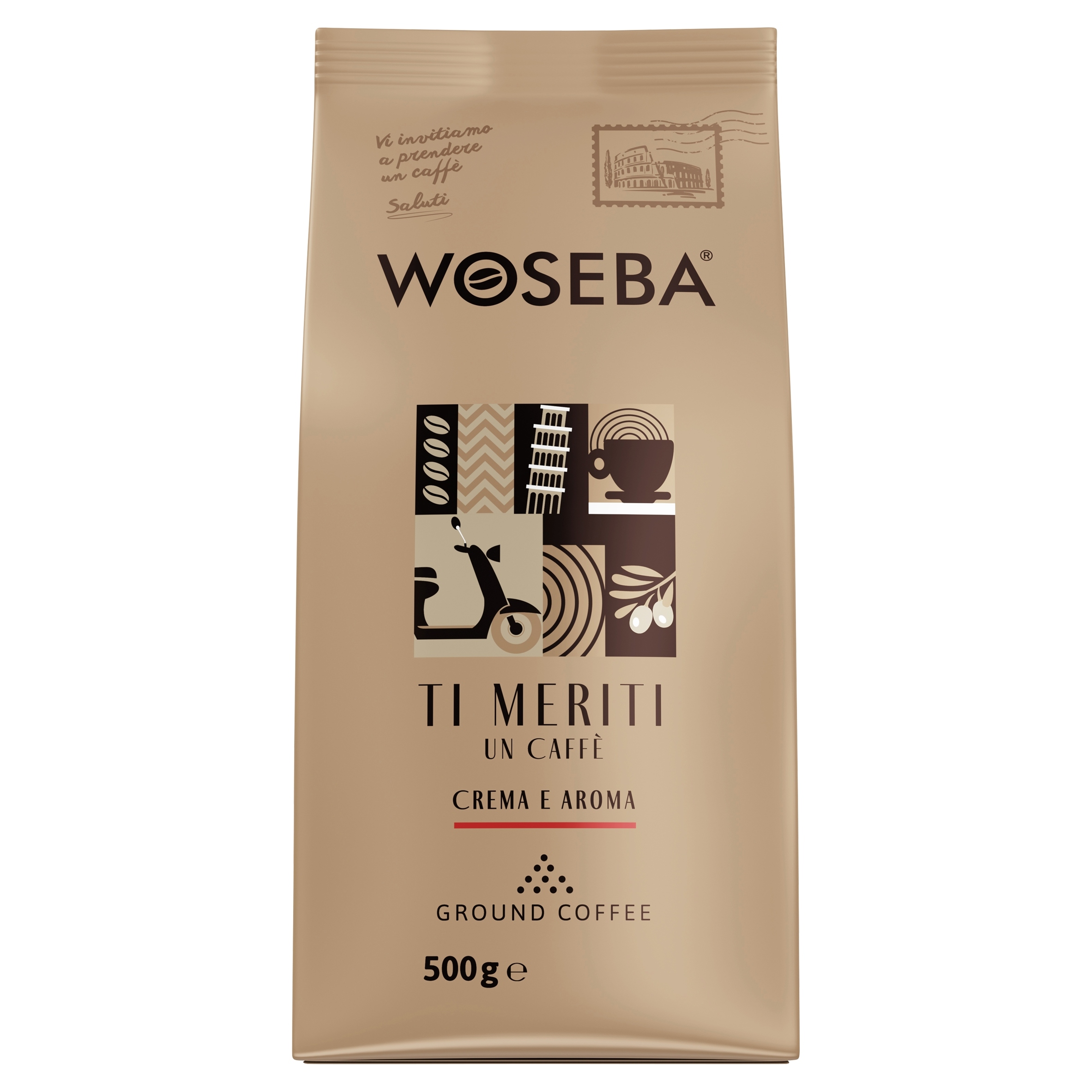 Kawa mielona Woseba Ti Meriti Crema E Aroma 500g – Doskonały wybór dla miłośników kawy