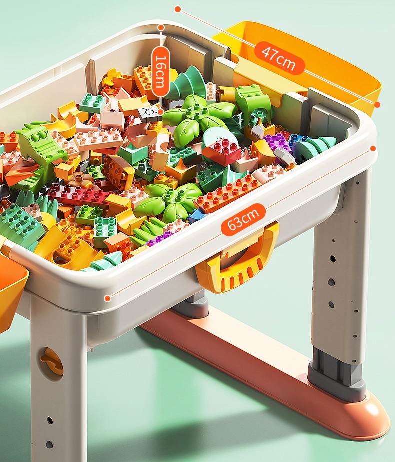 Klocki konstrukcyjne stolik 3w1 – Kreatywna zabawa dla dzieci