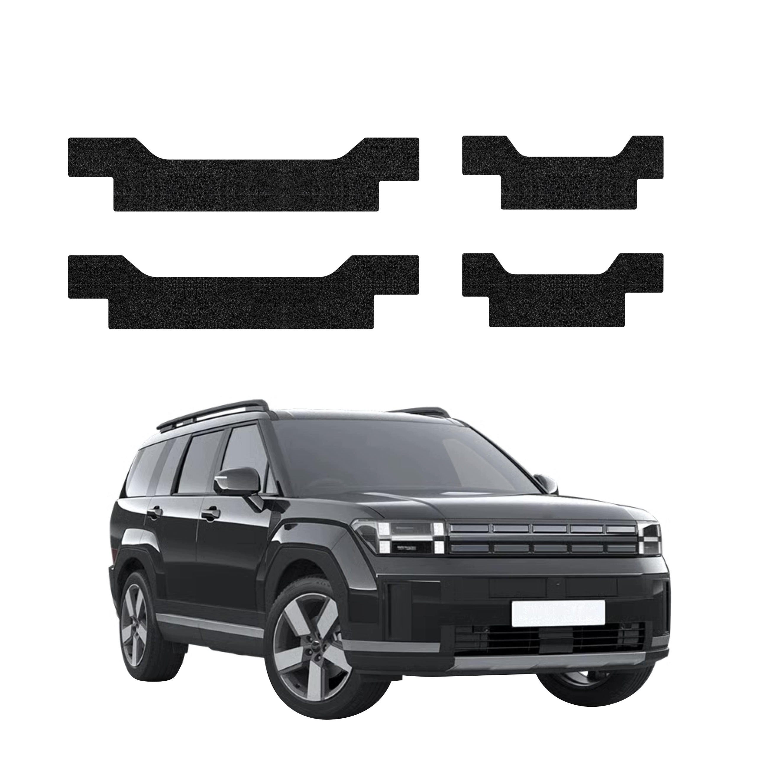 Czarna powłoka techniczna HeavyDuty Black na progi do Hyundai Santa Fe (2023-2026) – Ochrona i styl