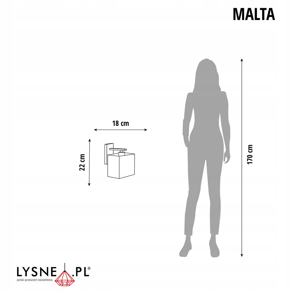 Wymiary lampy MALTA – Kompaktowe rozmiary dla każdego wnętrza