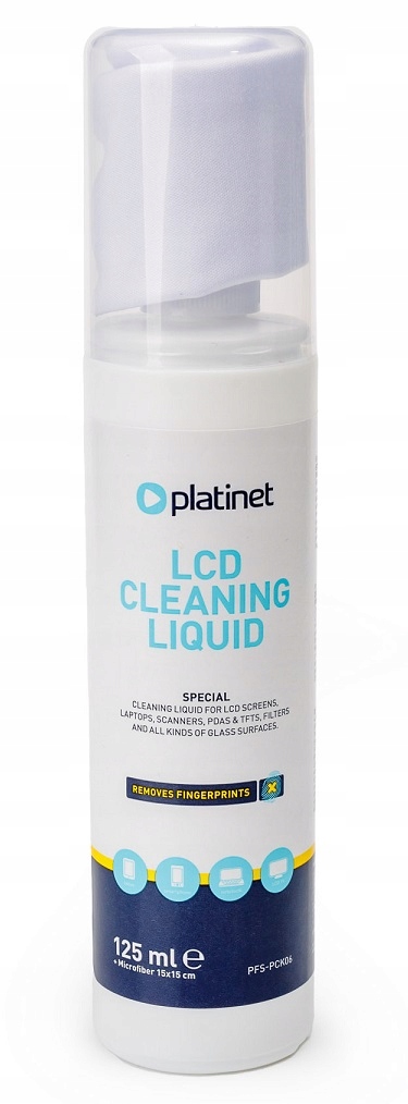 PLATINET LCD CLEANING LIQUID + MICROFIBER – Skuteczne czyszczenie ekranów LCD