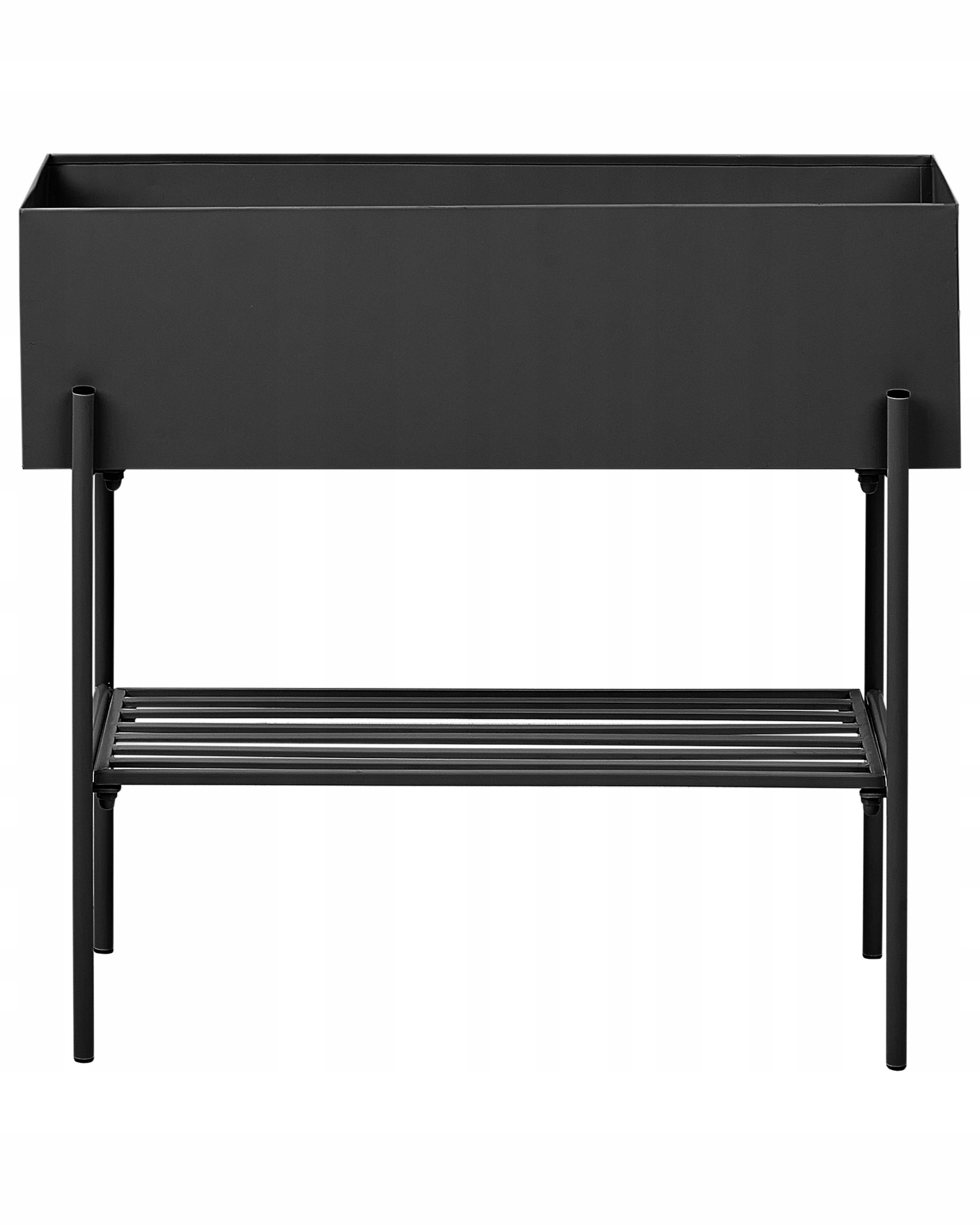 Doniczka na nóżkach VINCA Metal 70 cm Czarny – Stylowe podwyższenie dla Twojej zieleni