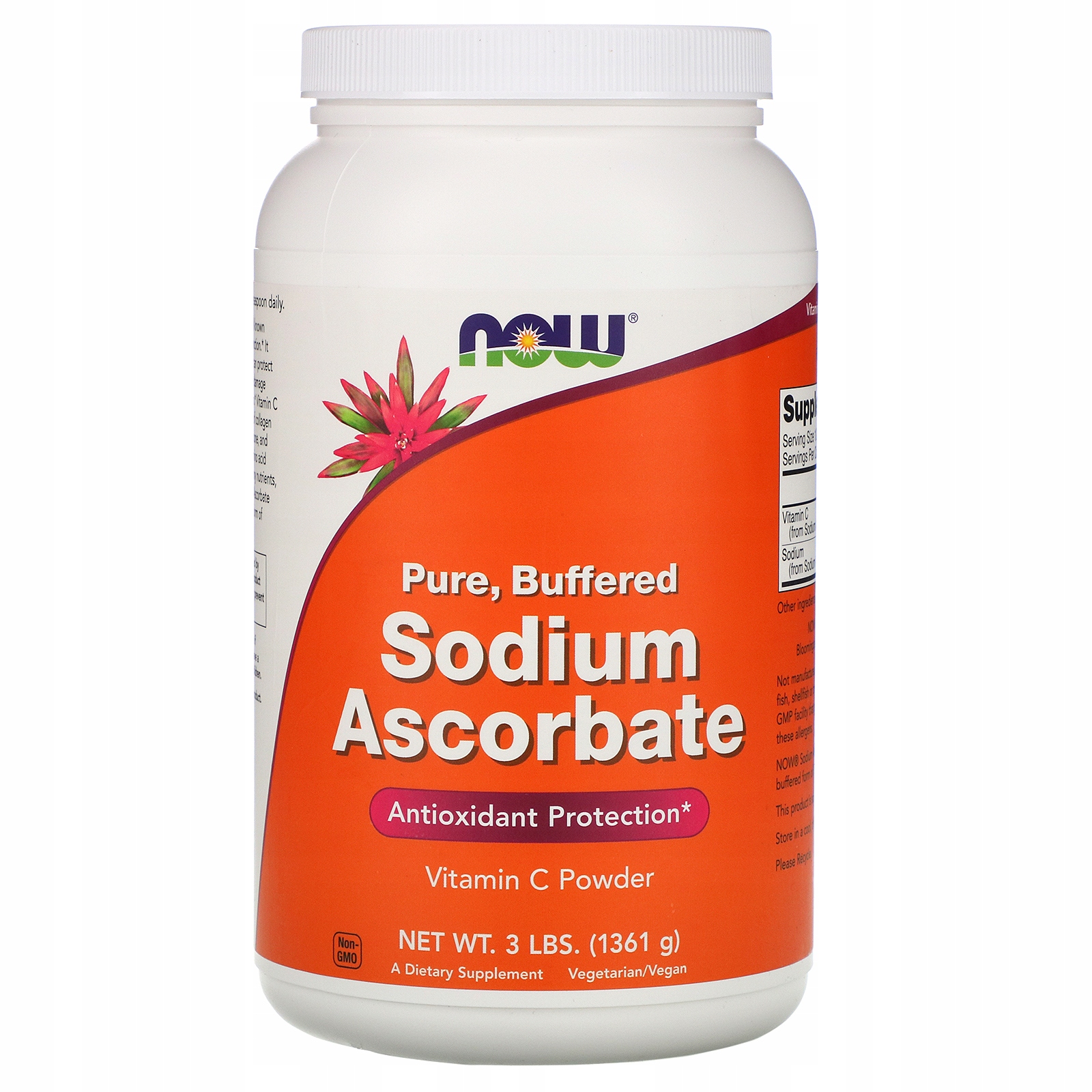NOW FOODS Sodium Ascorbate Powder - Witamina C Askorbinian Sodu (1361 g) – Twoje wsparcie zdrowia