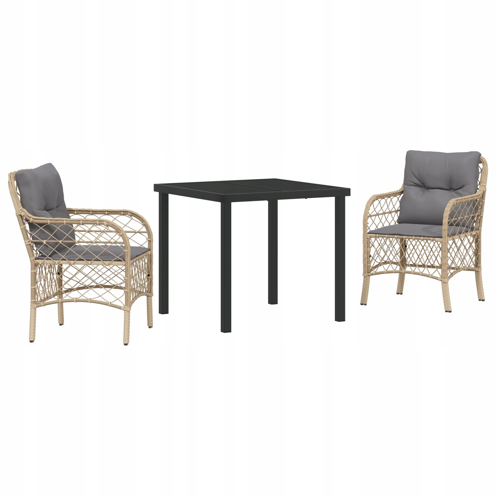 Nowoczesny design z eleganckim beżowym polirattanem