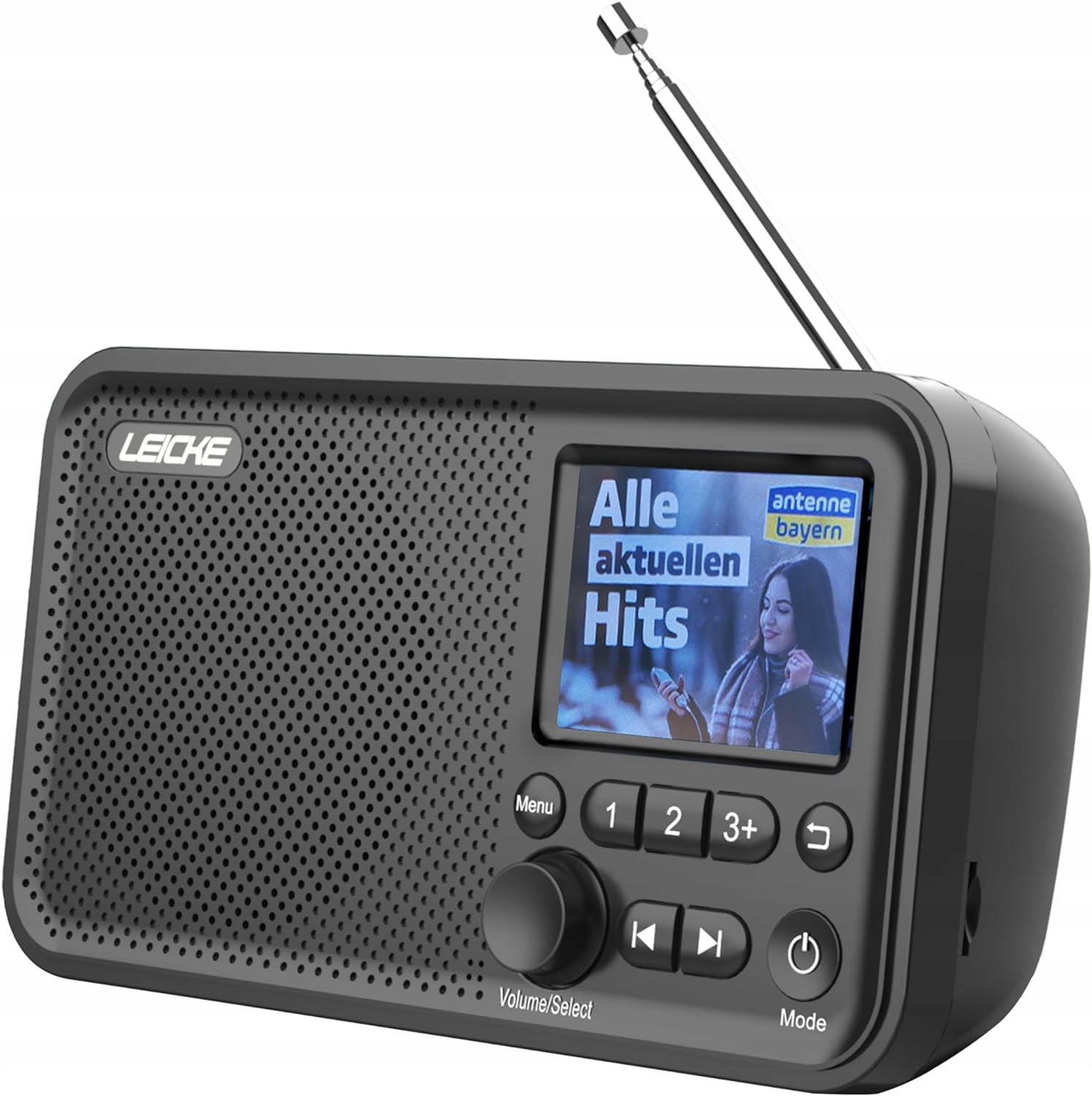 Przenośne radio LEICKE z Bluetooth, DAB/FM, 2,41'', 4000mAh, microSD/TF/AUX – Twoje mobilne źródło dźwięku