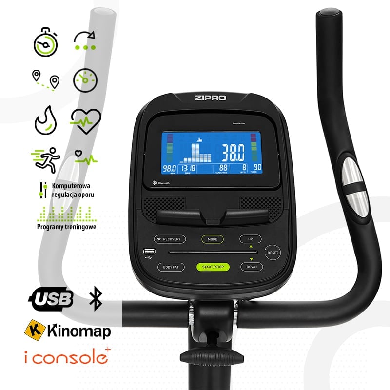 Rower elektryczno-magnetyczny Flame Zipro komputer