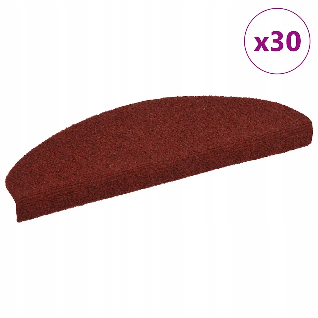 Maty na schody samoprzylepne 30 szt. Czerwone 65x21x4 cm – Bezpieczeństwo i styl w Twoim domu