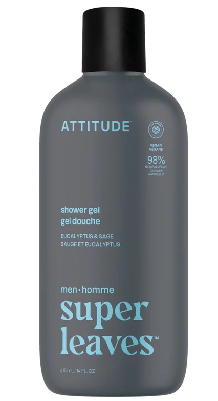 Żel pod prysznic dla mężczyzn ATTITUDE SUPER LEAVES – Eukaliptus i Szałwia